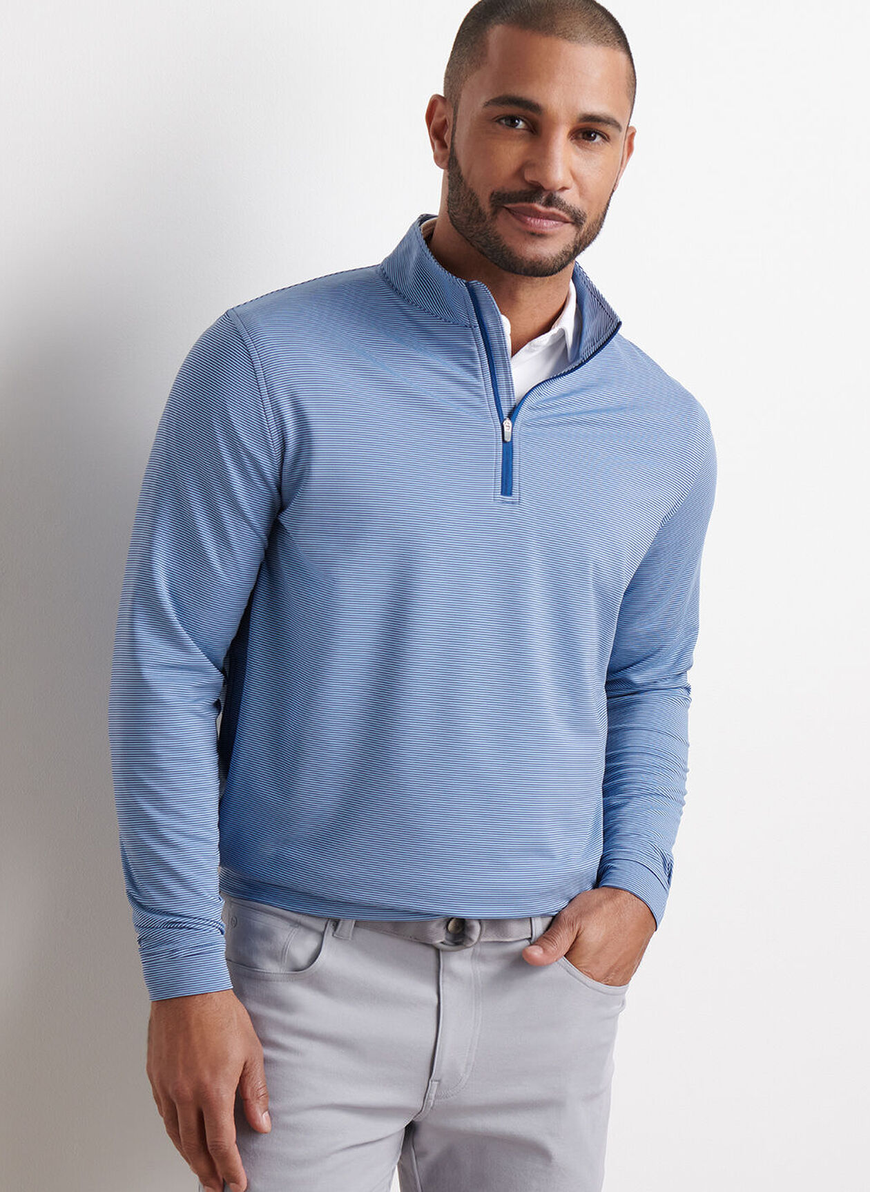 Peter Millar Perth Sugar Stripe Performance Quarter-Zip - Bild 2